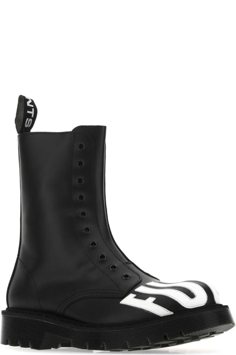 VTMNTS Boots for Men VTMNTS Black Leather Ankle Boots