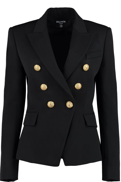 Balmain Coats & Jackets for Women Balmain Wool Double-breasted Blazer