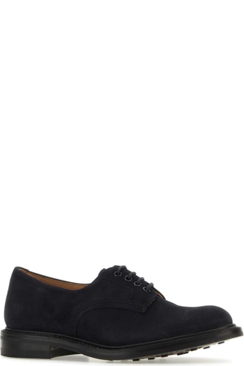 Fashion for Men Tricker's Midnight Blue Suede Daniel Lace-up Shoes
