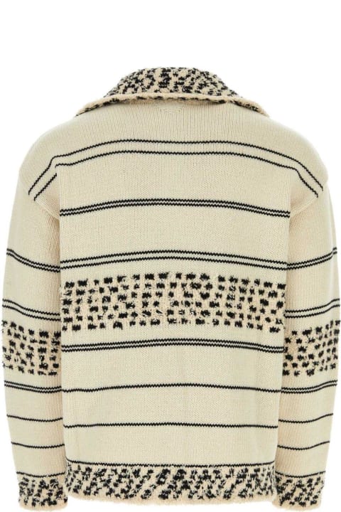 Bottega Veneta لـ Men Bottega Veneta Striped Polo Sweater