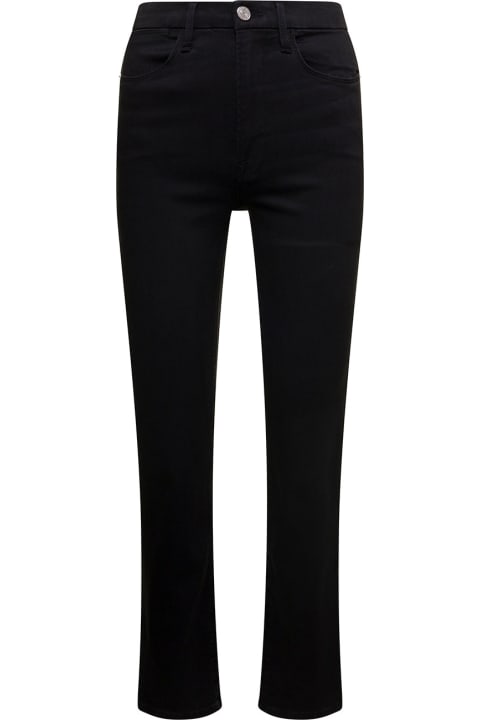 Frame for Women Frame 'le Shape' Black Slim 5 Pockets Jeans In Cotton Blend Denim Woman