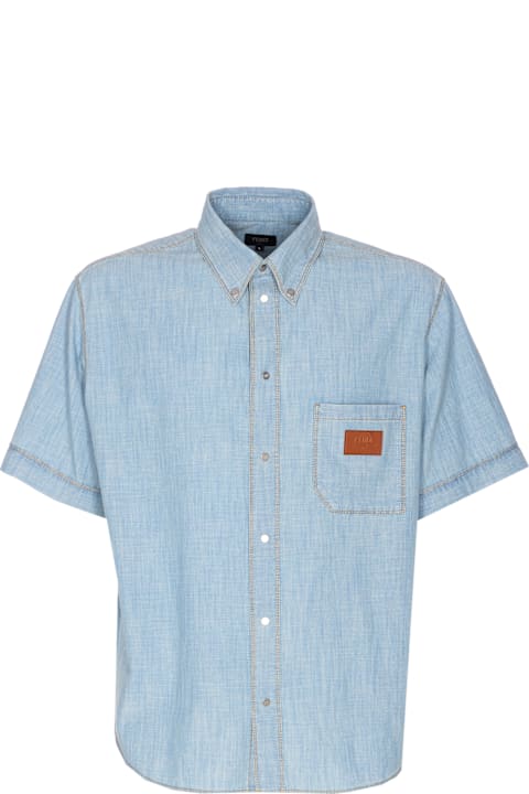 Fendi for Men Fendi Ff Stitching Logo Shirt