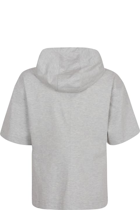 Fleeces & Tracksuits for Women Brunello Cucinelli Short-sleeved Zip Hoodie