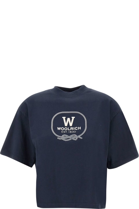 ウィメンズ新着アイテム Woolrich "graphic" Cotton T-shirt