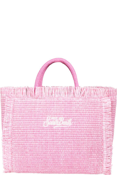 Fashion for Girls MC2 Saint Barth Pink Beach Bag For Girl With Logo