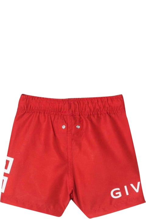 Red Boy Swimsuit With Print