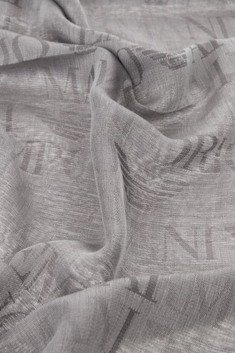 メンズ Emporio Armaniのスカーフ Emporio Armani Logo-jacquard Frayed Edge Scarf