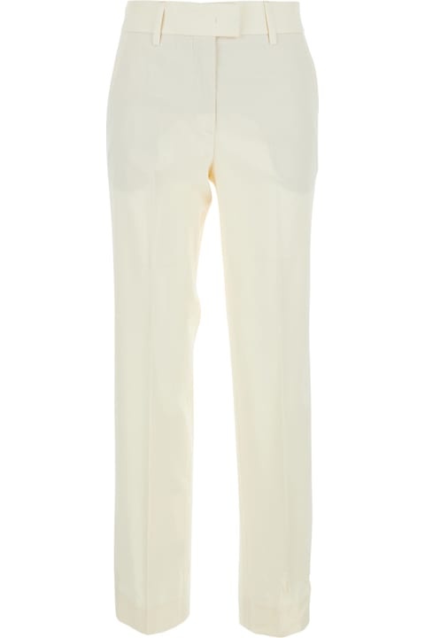 Mauro Grifoni for Men Mauro Grifoni White Pants With Side Pockets And High Waist For Women