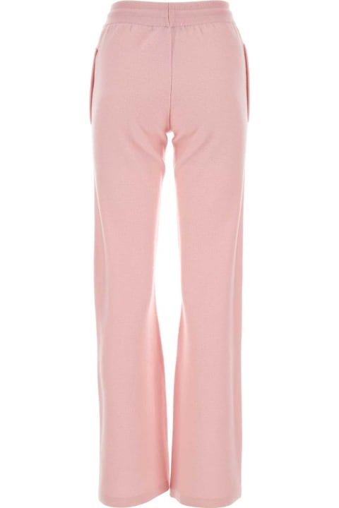 Versace Pants & Shorts for Women Versace Pink Wool Blend Flared Leg Pant