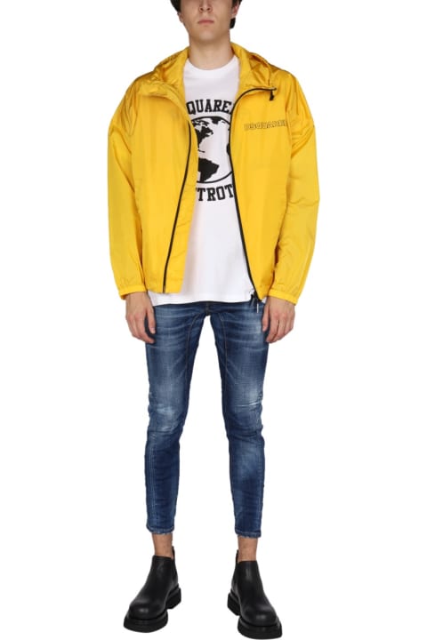 Dsquared2 Coats & Jackets for Men Dsquared2 Windbreaker With Logo