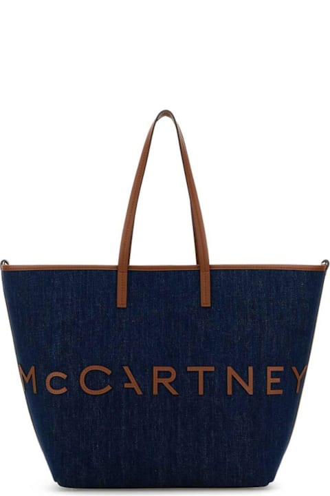 Homeware Stella McCartney Eco Logo Lettering Denim Tote Bag