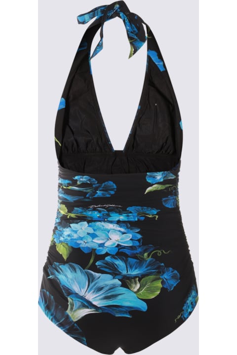 Swimwear for Women Dolce & Gabbana Black, Blue And Green Swimsuit