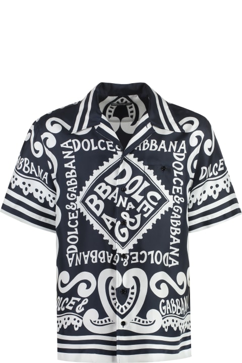 Dolce & Gabbana Shirts for Men Dolce & Gabbana Printed Silk Shirt