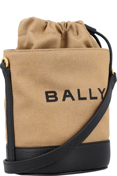 Bally Shoulder Bags for Women Bally Bar Mini 8 Hours Bucket Bag