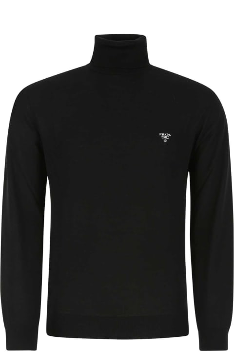 Prada Sweaters for Women Prada Black Wool Sweater