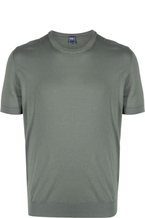 Fedeli for Men Fedeli Green Cotton T-shirt