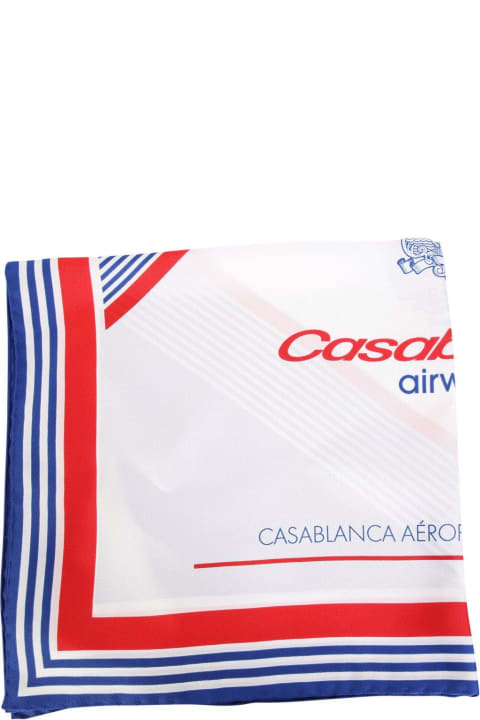 ウィメンズ Casablancaのスカーフ＆ストール Casablanca Airways-printed Finished Edge Scarf