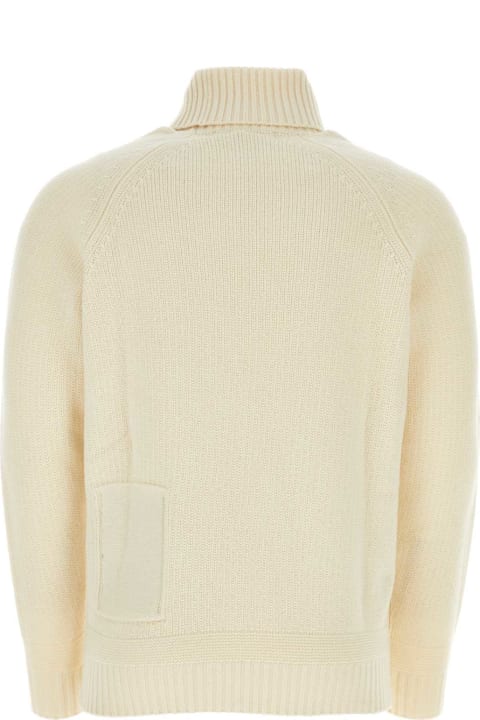 Ten C Sweaters for Men Ten C Ivory Wool Sweater