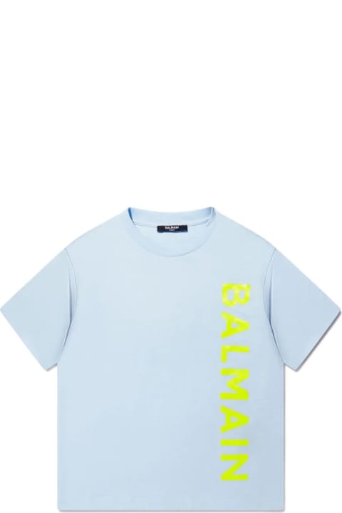 Balmain for Kids Balmain Balmain T-shirts And Polos Clear Blue