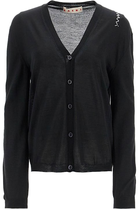 Marni Sweaters for Women Marni Wool And Silk Marni Mending Embroidery Cardigan