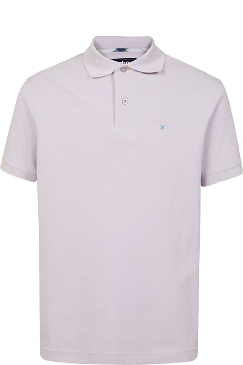 Barbour for Men Barbour Logo Embroidered Short Sleeved Polo Shirt