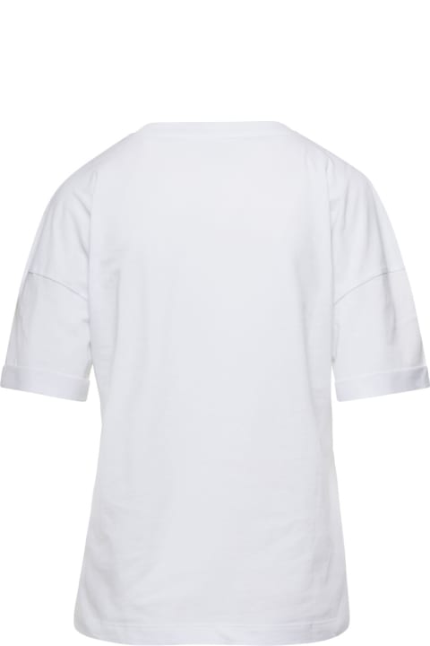 ウィメンズ Federica Tosiのトップス Federica Tosi White Crewneck T-shirt In Cotton Woman