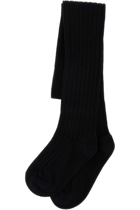 Underwear & Nightwear for Women Prada Black Stretch Wool Blend Socks