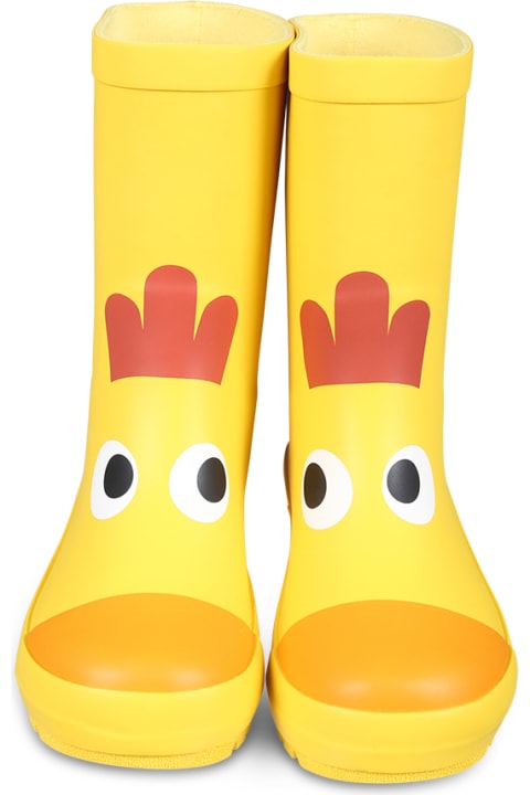 Shoes for Boys Stella McCartney Kids Yellow Rain Boots For Boy With Rooster