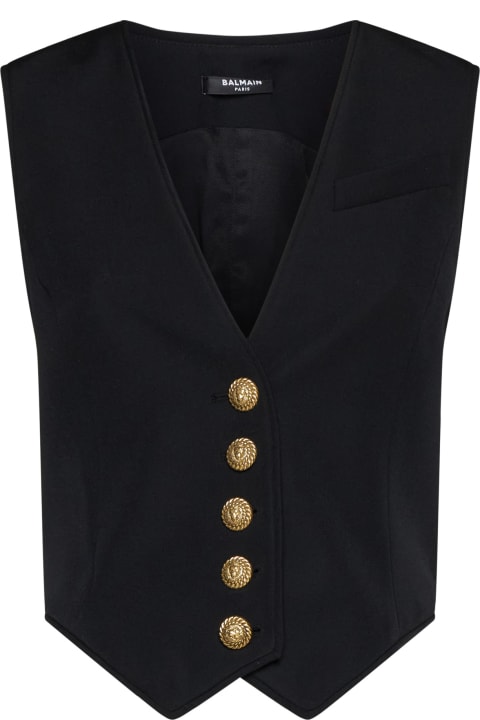 Balmain Coats & Jackets for Women Balmain V-neck Sleeveless Gilet