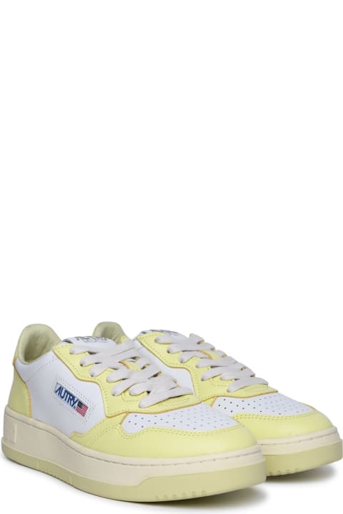 Autry Sneakers for Women Autry 'medalist' Yellow Leather Sneakers