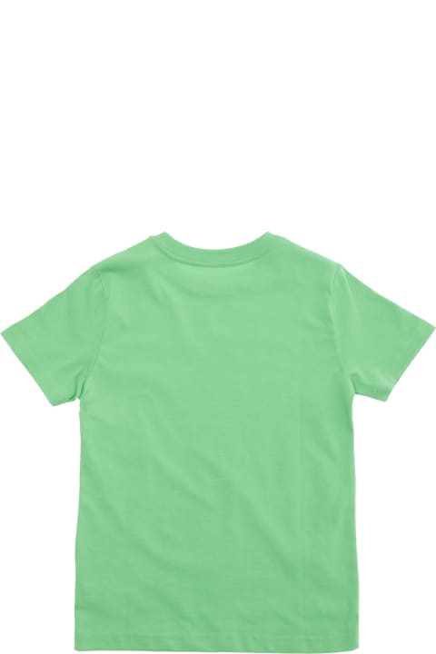 Polo Ralph Lauren T-Shirts & Polo Shirts for Boys Polo Ralph Lauren Green T-shirt With Polo Bear Print In Jersey Boy