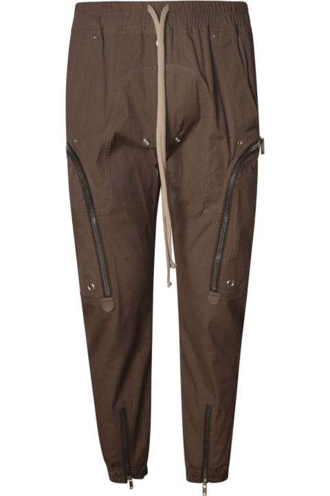 Fleeces & Tracksuits for Men Rick Owens Drawstring Waist Zipped Pockets Applique Trousers