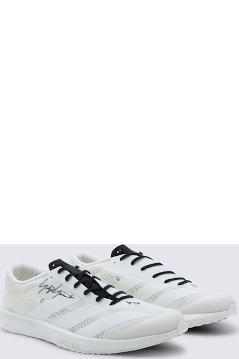 Y-3 White Leather Sneakers