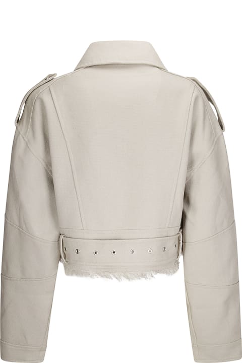 Marques'Almeida Clothing for Women Marques'Almeida Cropped Round Sleeve Biker Jacket