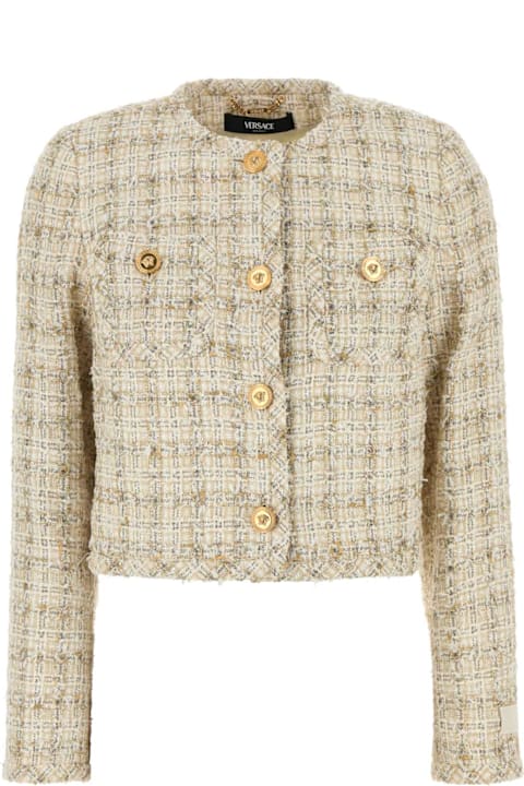 Versace Coats & Jackets for Women Versace Multicolor Tweed Blazer