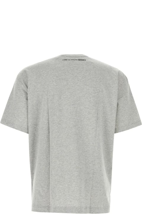 Clothing for Men Comme des Garçons Melange Grey Cotton T-shirt