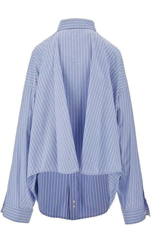 Balenciaga لـ Women Balenciaga Striped Collared Long-sleeve Shirt