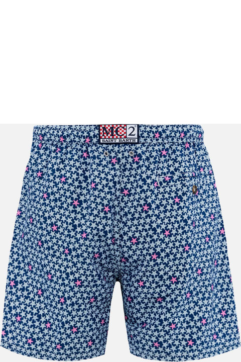Homeware MC2 Saint Barth Man Lightweight Fabric Swim-shorts Lighting 70 With Starfishes Print