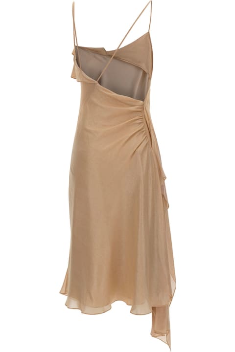 Fashion for Women Victoria Beckham Mini Loose Draped Dress With Ruches In Viscose Blend Woman