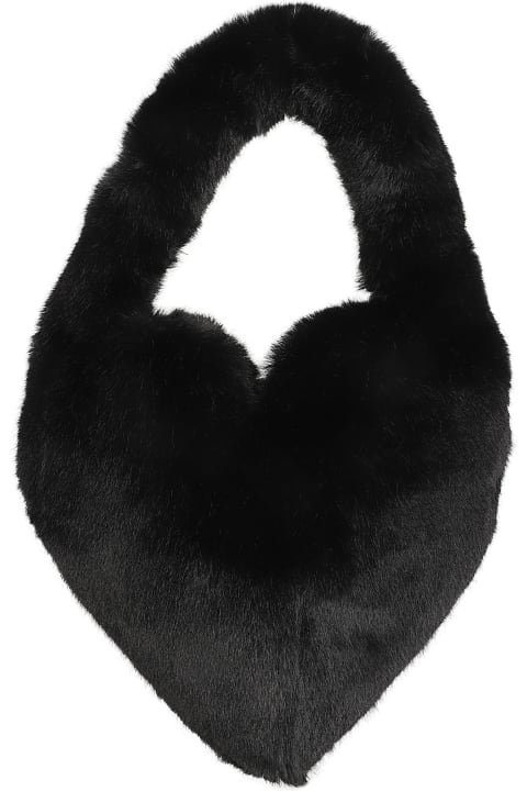 Fashion for Women Blumarine Heart Shape Fur Coated Shoulder Bag