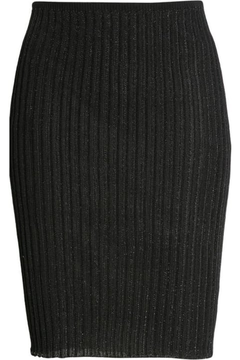 A. Roege Hove Skirts for Women A. Roege Hove Emma Ribbed Knit Metallic Mini Skirt