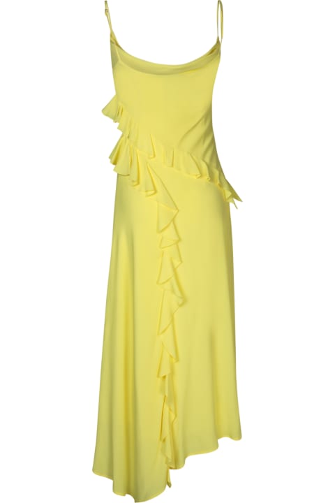 MSGM Dresses for Women MSGM Ruffles Yallow Midi Dress