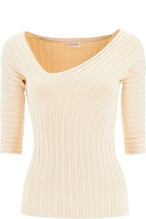 By Malene Birger Topwear for Women By Malene Birger 'ivena' Ribbed Top With Asymmetrical Neckline
