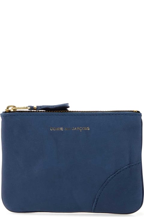 Bags for Women Comme des Garçons Blue Leather Pouch