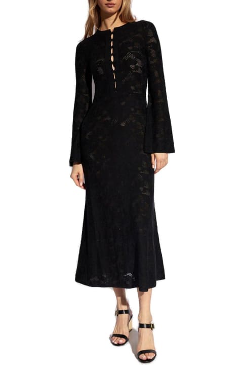 Chloé for Women Chloé Long-sleeved Knitted Midi Dress