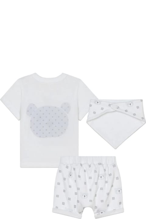 Bodysuits & Sets for Baby Girls Givenchy Set With Printed Cotton T-shirt, Shorts And Bandana