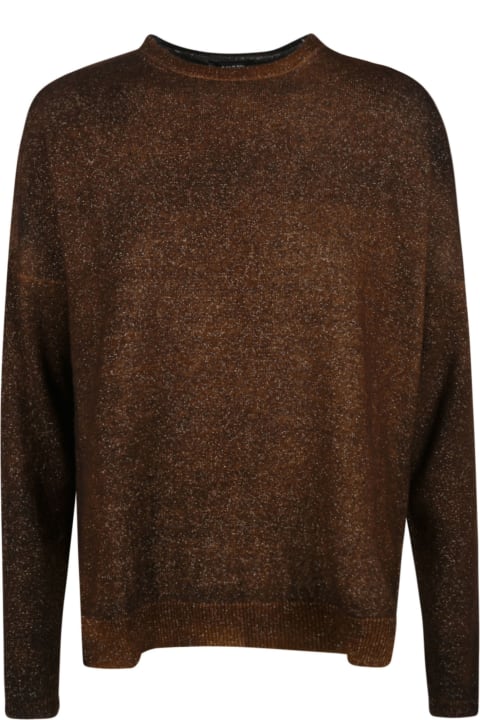 Side Slit Glitter Embellished Sweater