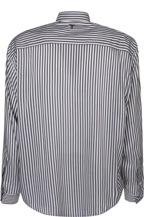 Ami Alexandre Mattiussi Shirts for Men Ami Alexandre Mattiussi Cream/black Striped Shirt Ami Paris