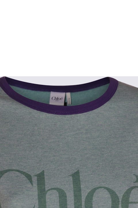 Tシャツ・カットソー CHLOE GREEN AND PURPLE COTTON T-SHIRT Chloé Green And Purple Cotton T-shirt | italist