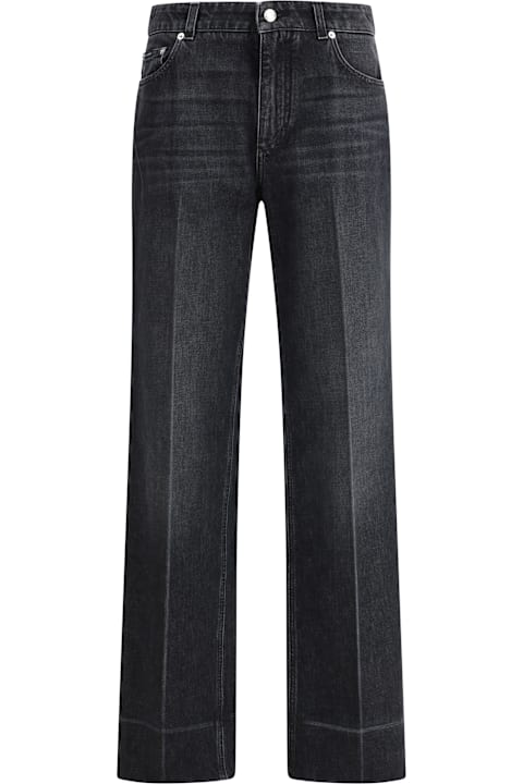 デニム・ジーパン [PRADA] Black Denim Wide-Leg Jeans Prada Black Denim Wide-leg Jeans | italist